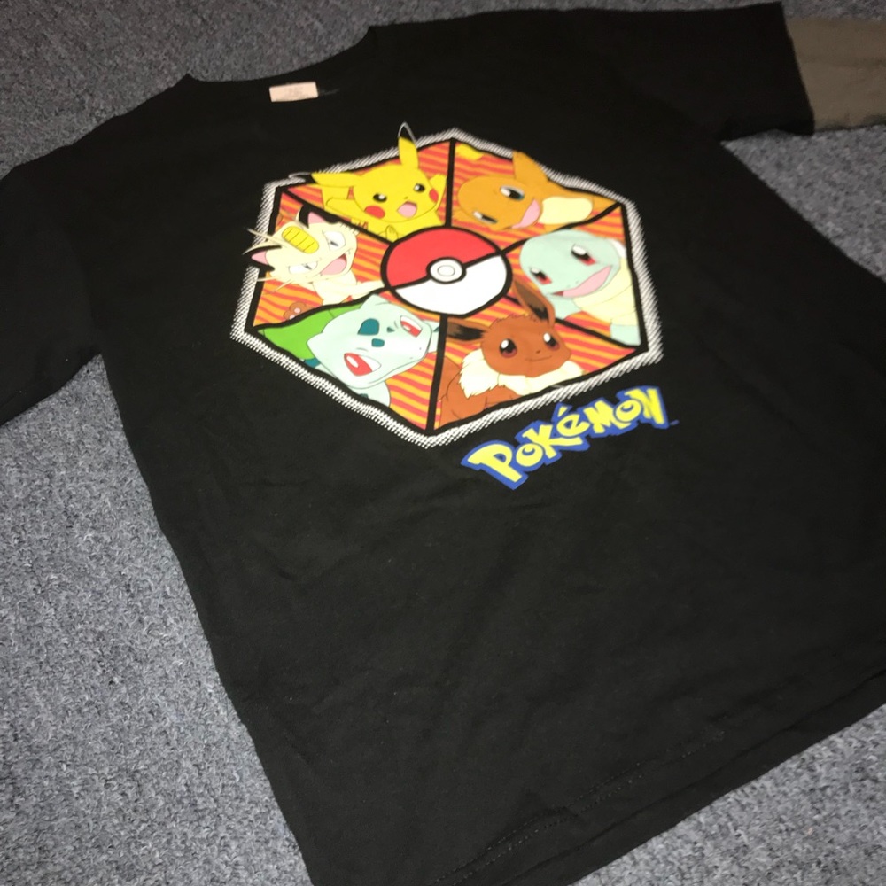 Boys L/S Pokémon T-Shirt XL 18/20 Black/Gray